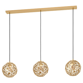 Eglo SKOURA Подвес , 3x60W(E27), L1300, B255, H1500, сталь, черный, латунь 39757