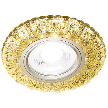 Ambrella Встраиваемый точечный светильник со светодиодной лентой S310 CH/W хром/прозрачный хрусталь/MR16+3W(LED WARM)