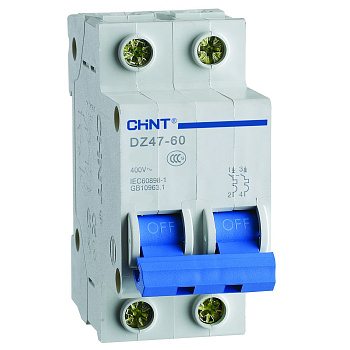 CHINT Автоматический выключатель DZ47-60 2P 5A 4.5kA х-ка C 188056