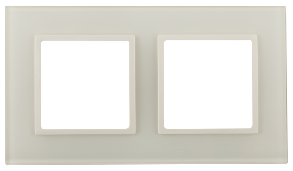 ЭРА 14-5102-02 Elegance Сл.кость/сл.кость Стекло Рамка 2-ая