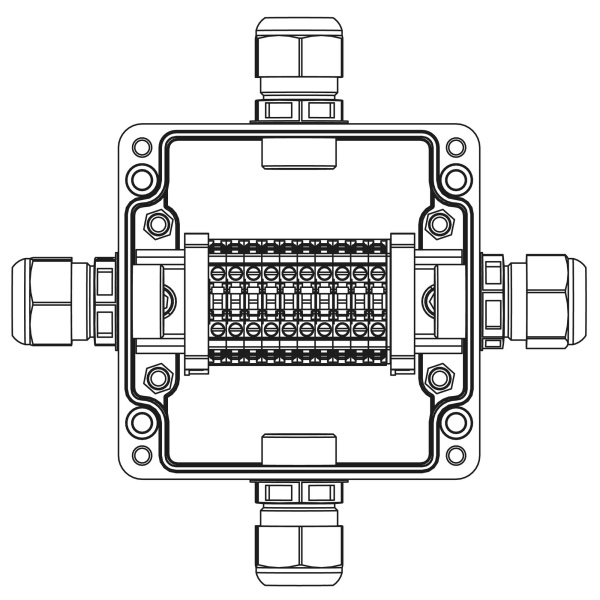 DKC TBE-P-03-(10xCBC.4)-1xPACMP(A)-1xPACMP(B)-1xPACMP(C)-1xPACMP(D)1Ex e IIC Т5 Gb / Ex tb IIIC T95°C Db IP66