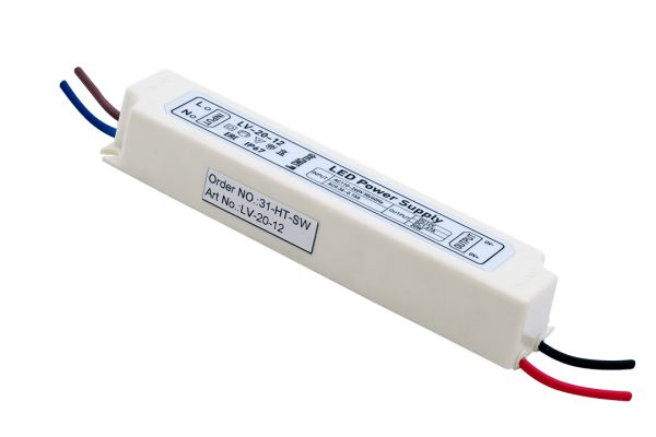 SWG Блок Питания для ленты IP 67 пластик 20 W, 12V LV-20-12