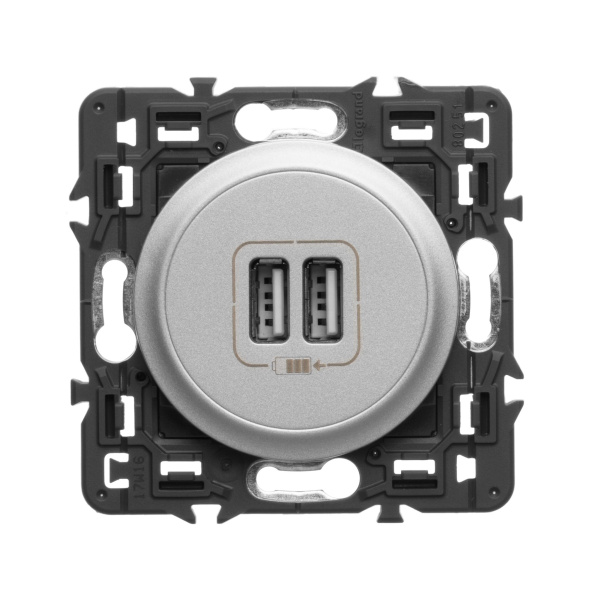 Купить Legrand Celiane Титан Накладка Розетки USB 2-ой 068556