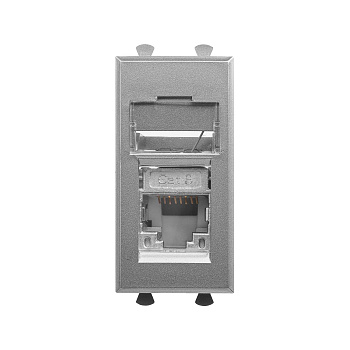 DKC Компьютерная розетка RJ-45 модульная, кат. 6 экранированная,"Avanti","Закаленная сталь", 1 модуль