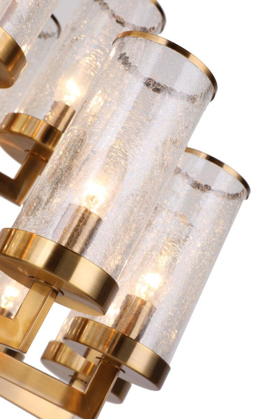 Купить Favourite Assembly Люстра подвесная металл цвета золотистой бронзы, прозрачные стекла с эффектом растрескивания 18*E14*40W 2060-18P