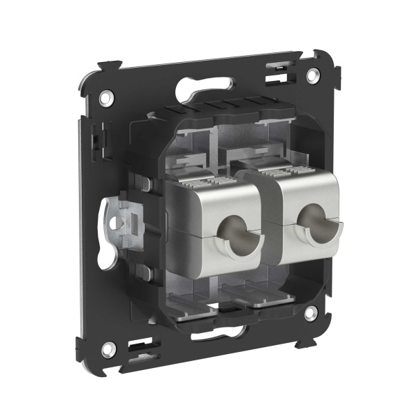 Купить DKC Компьютерная розетка RJ-45 без шторки в стену, кат.5e двойная экранированная, "Avanti", "Закаленная сталь"