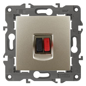 ЭРА 14-3111-04 Elegance Шампань Розетка Аудио одиночная