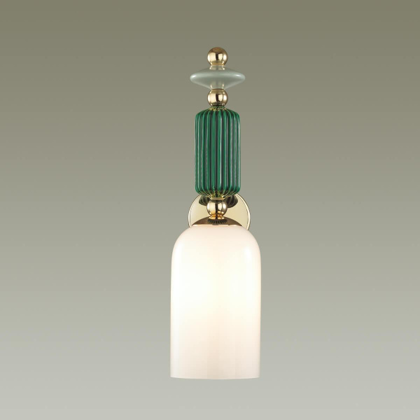 Купить Odeon Light 4861/1W CLASSIC ODL_EX21 золото/раноцветн./керамика/стекло Бра E14 1*40W CANDY