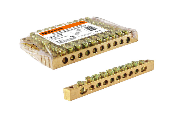 TDM Шина "N" нулевая 8x12мм 10/2 (10 групп/крепеж по краям) SQ0801-0069