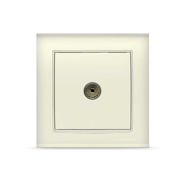 UNIVersal "Бриллиант" Розетка "слоновая кость"TV 7948790