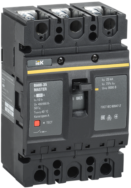 Купить IEK KARAT MASTER Автоматический выключатель ВА88-35 3Р 125А 35кА
