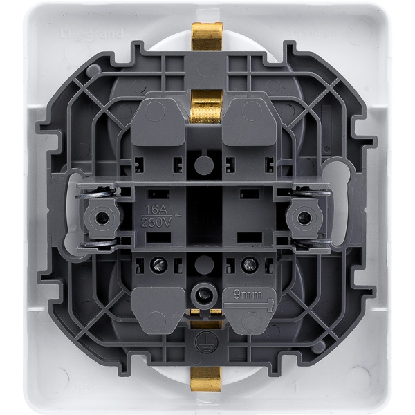 Купить Legrand INSPIRIA Белый Розетка 2 x 2К+З - немецкий стандарт - 16 А - 250 В 673750