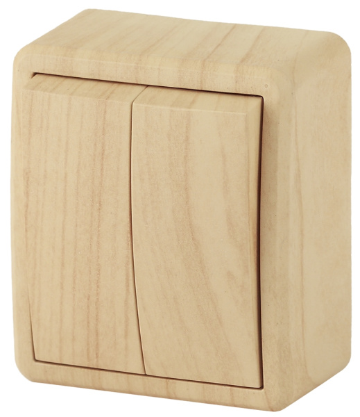 ЭРА 11-1204-11 Эксперт Сосна Выключатель 2-кл ОУ