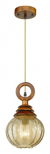 VELANTE 545-706-01 Подвес Дуб/Янтарный E27 1*40W