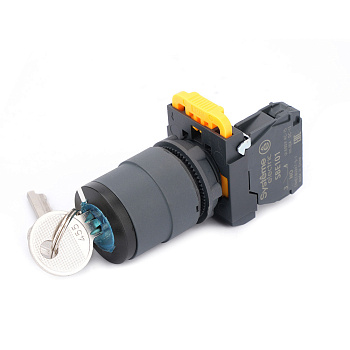 Systeme Electric Переключатель SB5 в сборе модульный 22мм 2 позиции с фиксацией ключ 1пол 1НО