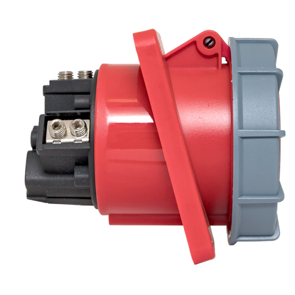 Купить EKF PROxima Розетка стационарная внутренняя угловая 4442 3Р+РЕ 125А 380В IP67