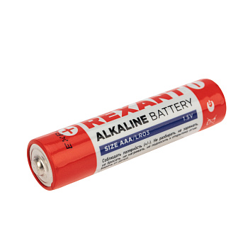 Алкалиновая батарейка AAA/LR03 1,5 V 1200 mAh 12шт Rexant 30-1011 Алкалиновая батарейка AAA/LR03 1,5 V 1200 mAh 12шт Rexant 30-1011