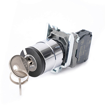 Systeme Electric Переключатель SB4 в сборе модульный 22мм 2 позиции с фиксацией ключ 2пол 1НО