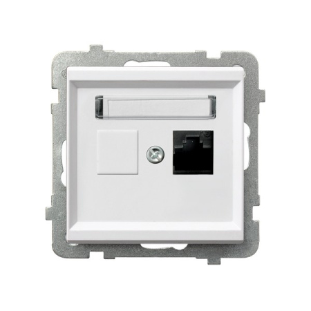 Ospel Sonata Белый Розетка компьютерная 1-я, категория 5e, RJ-45, без рамк GPK-1R/K/m/00