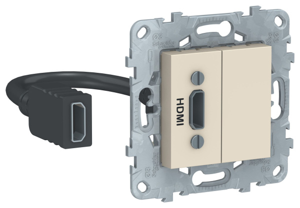 Купить SE Unica New Беж Розетка HDMI NU543044