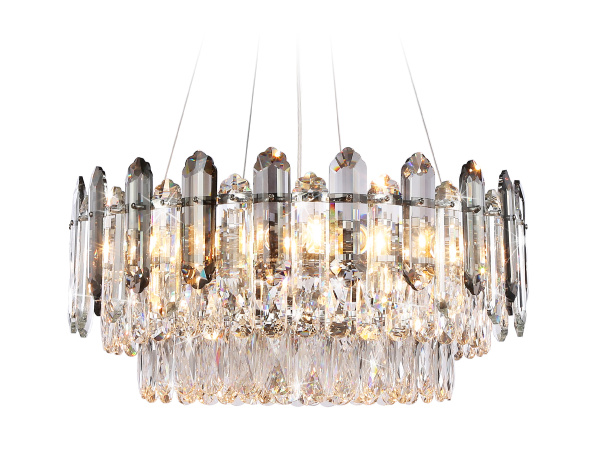 Ambrella Подвесная люстра с хрусталем TR5191/11 CH/CL/SM хром/прозрачный/дымчатый E27*11 max 40W D550*250