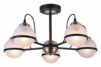 VELANTE 348-507-05 Люстра потолочная Черный/Белый E27 5*60W