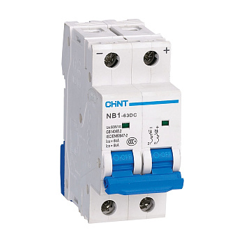 CHINT Автоматический выключатель пос.тока NB1-63DC 2P C2A DC500В 6kA (R) 182714