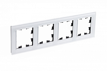 Systeme Electric AtlasDesign Nature Стекло белый Рамка 4-ая