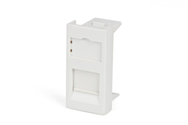 Hyperline SIP2-1K-M45-22.5 Вставка 45x22,5 (аналог Mosaic) для 1 модуля формата Keystone Jack, со шторкой 35206