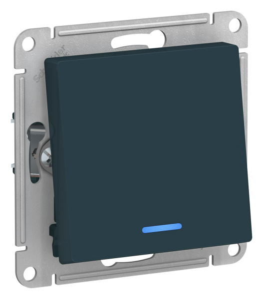 Купить Systeme Electric AtlasDesign Изумруд Переключатель 1-клавишный с подсветкой, сх.6а, 10АХ, механизм