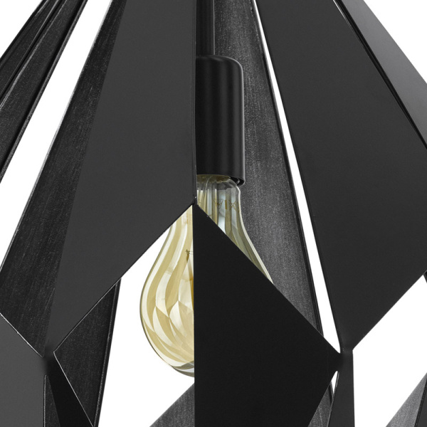 Купить Eglo 49879 Подвес CARLTON 1, 1x60W (E27), 385, H1500, сталь, черный, cеребряный