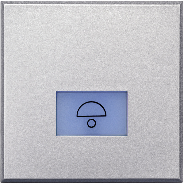 BT Axolute Алюминий Кнопка 1Р (NO) 10 А 250В с символом «звонок» – 2 модуля HC4042/2