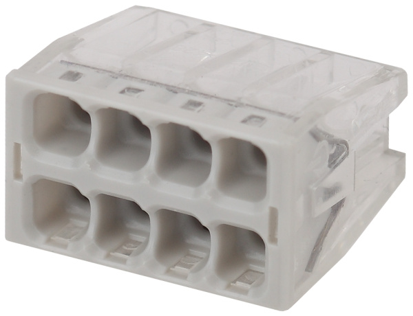 ЭРА NO-224-39 Клемма СМК компактная с пастой, серия 248, 8 отверстий, 0,5-2,5 мм2