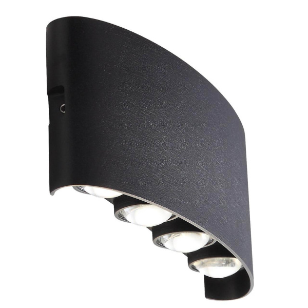 Купить ST Luce SL089.401.08 Светильник уличный настенный Черный кварцевый LED 8*1W 4000K