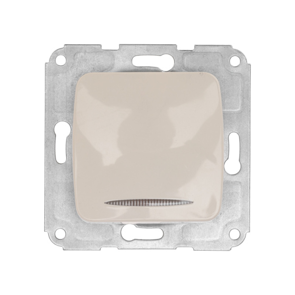 DEA Выключатель 1кл (инд) с/у 10А мех. Беж KRANZ KR-78-0231