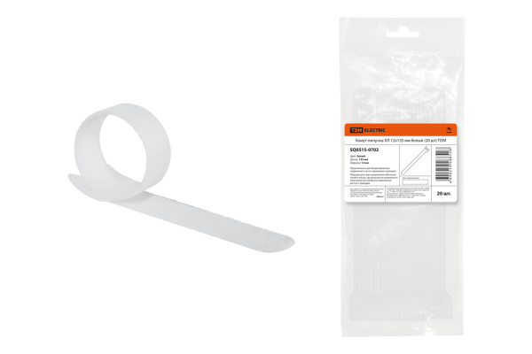TDM Хомут-липучка ХЛ 12х135 мм белый (20 шт) SQ0515-0702