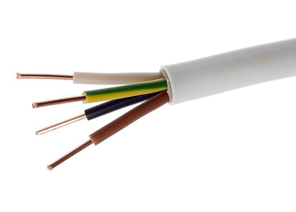 Купить Кабель силовой NUM 4x2.5мм² серый ГОСТ NUM (NYM)-J 4*2,5 0,66