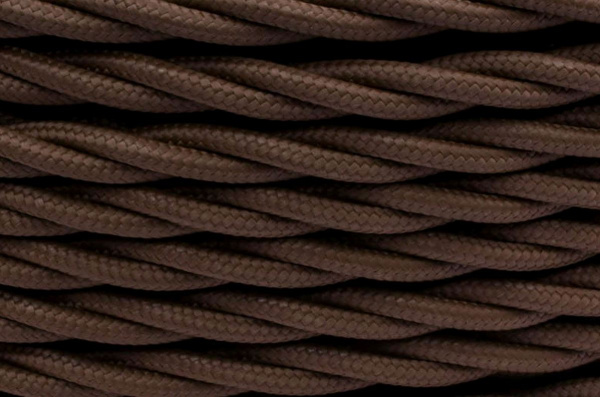 BIRONI Коричневый матовый Витой провод 2*2,5 20м B1-425-72-20