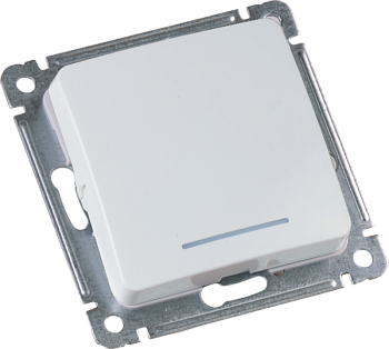 Hegel Мастер внутр Белый ВС10-412 Выключатель 1-клавишный, с индикацией, механизм