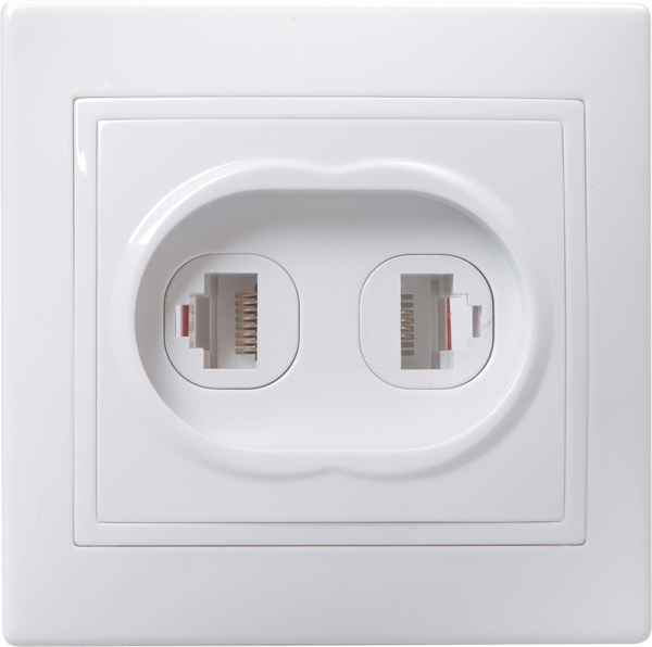 Купить IEK KVARTA РТ12-КБ Розетка 2местн. телефонная (белый)