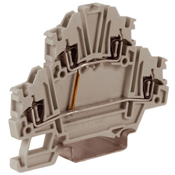 DKC HMD.1/CIGR(Ex), 2-х уровневый проходной зажим, серый, 1,5 кв.мм с постоянной перемычкой