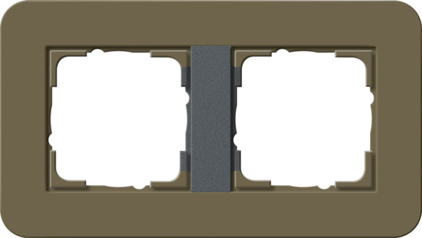 Gira E3 Дымчатый/Антрацит Рамка 2-ая 0212426