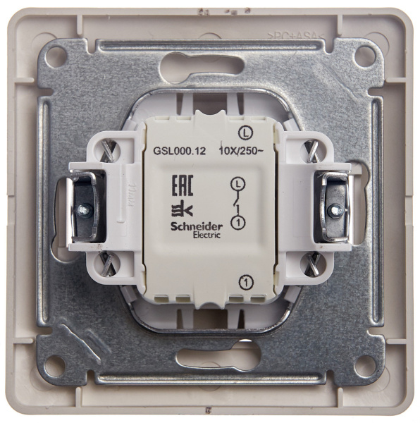 Купить Systeme Electric Glossa Платина Выключатель 1-клавишный сх.1, 10AX (в сборе)