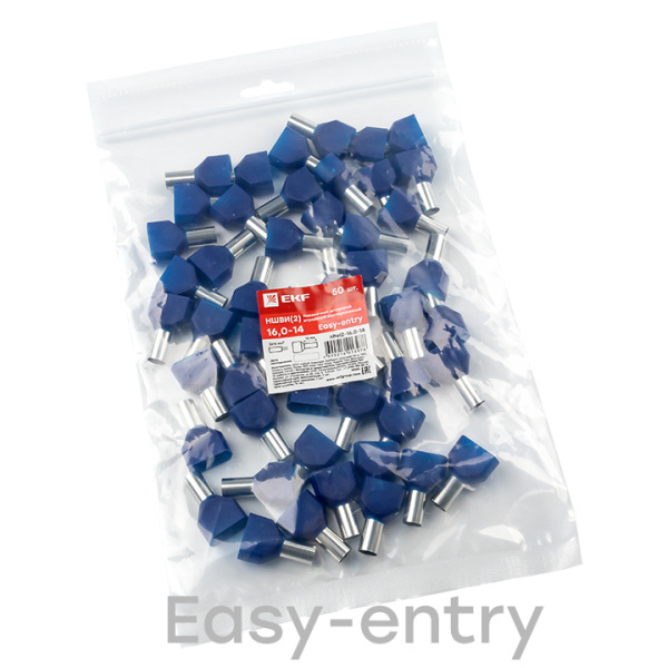 Купить EKF PROxima Наконечник штыревой втулочный изолированный НШвИ(2) 16,0-14 (50шт.)