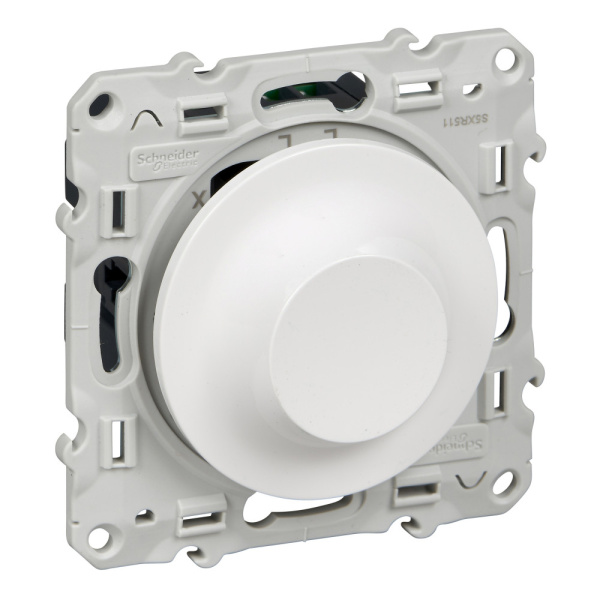 SE Odace Бел Светорегулятор поворотный 40-600Вт S52R511