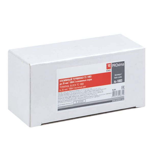 Купить EKF PROxima Терминал клеммный TC-1003 до 35 мм2 100A 3 клеммных пар