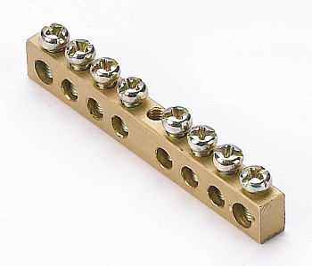 Dekraft Шина нулевая 8 групп/крепеж по центру, сеч. 6x9