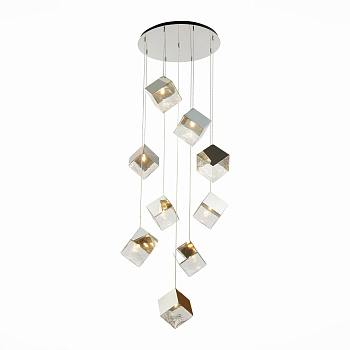 ST LUCE  SL1182.103.09 Светильник подвесной Хром/Прозрачный, Хром G9 9*5W ST LUCE  SL1182.103.09 Светильник подвесной Хром/Прозрачный, Хром G9 9*5W