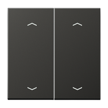 JUNG Клавиша для KNX кнопки, 2 группы с символами «стрелки» металл антрацит AL102PAN