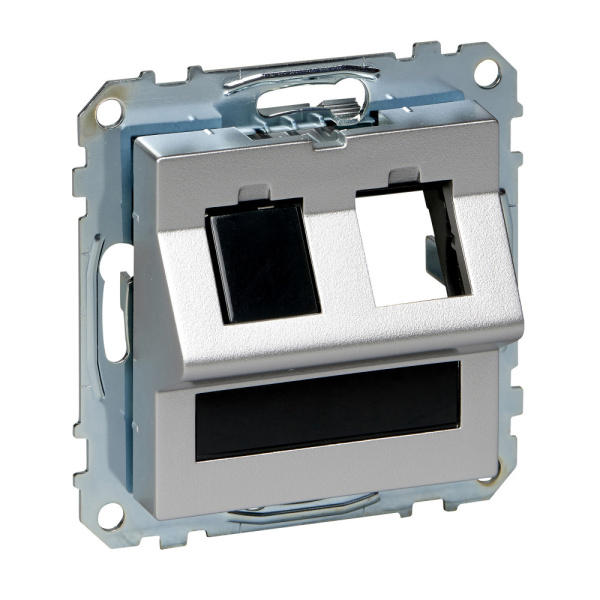 SE Merten SM Алюминий Наклонная плата для Keystone RJ45 MTN4568-0460